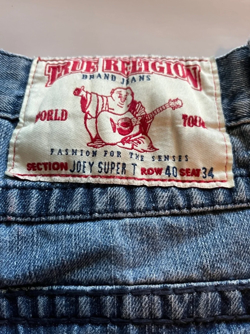 True Religion Joey Super T Straight Leg Size 40